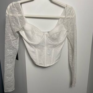Ardene White Lace Corset Top